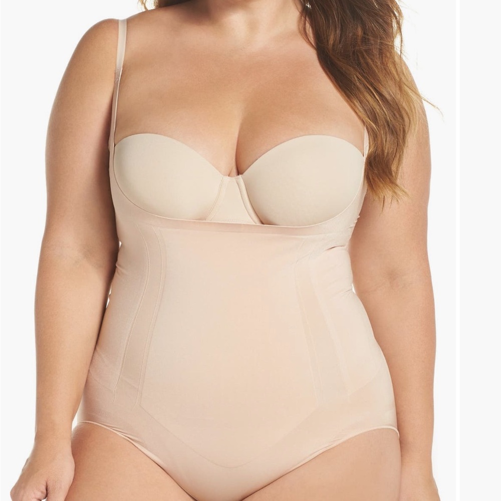 Spanx Women’s Open‑Bust Shapewear Bodysuit – Slimming Compression Garment Large